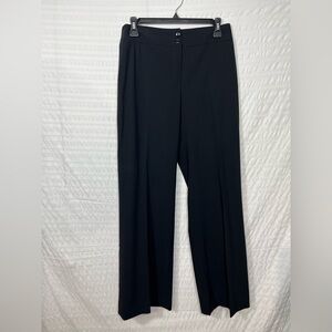 Armani Collezioni Antinea Srl Wool Wide Leg Black Trouser Pants Size 8